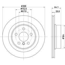 Brake Disc MINTEX MDC3009C OE Ref 34206880071 MINTEX