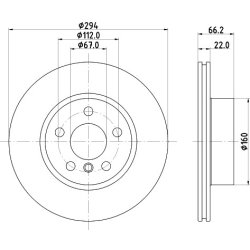 Brake Disc MINTEX MDC3010C OE Ref 34106877211 MINTEX