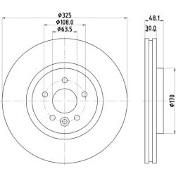 Brake Disc MINTEX MDC3011C OE Ref T4N1801 MINTEX