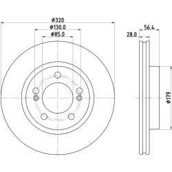 Brake Disc MINTEX MDC3017C OE Ref 4144136001 MINTEX