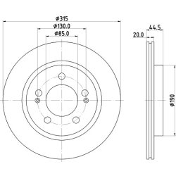 Brake Disc MINTEX MDC3018C OE Ref 4840136100 MINTEX