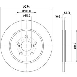 Brake Disc MINTEX MDC3025C OE Ref 1M0013V11 MINTEX