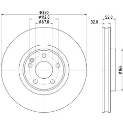 Brake Disc MINTEX MDC3031C OE Ref 4474211900 MINTEX