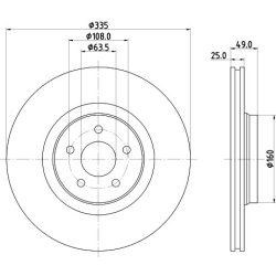 Brake Disc MINTEX MDC3032C OE Ref 5267604 MINTEX