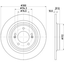 Brake Disc MINTEX MDC3040C OE Ref 58411N7000 MINTEX
