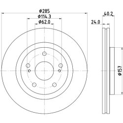 Brake Disc MINTEX MDC3041C OE Ref 5531168R00 MINTEX