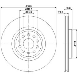 Brake Disc MINTEX MDC3042C OE Ref 1EA615301A MINTEX