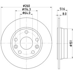 Brake Disc MINTEX MDC3045C OE Ref 4320600Q1A