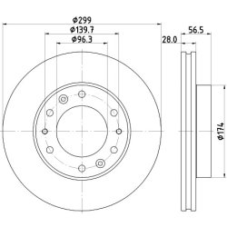 Brake Disc MINTEX MDC3050C OE Ref 5176159000 MINTEX