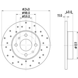 Brake Disc MINTEX MDC3163C OE Ref 5741447 MINTEX