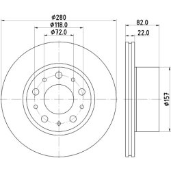 Brake Disc MINTEX MDC3170C OE Ref 52161295 MINTEX