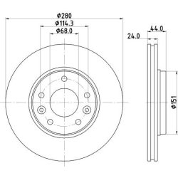 Brake Disc MINTEX MDC3176C OE Ref 402066LA0A MINTEX