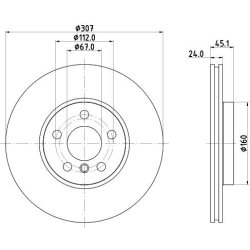 Brake Disc MINTEX MDC3179C OE Ref 34106891079