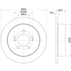 Brake Disc MINTEX MDC3195C OE Ref 4840138000 MINTEX