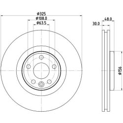 Brake Disc MINTEX MDC3201C OE Ref LR125902 MINTEX