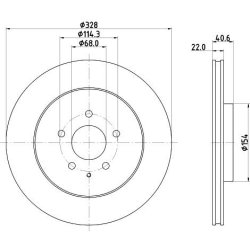 Brake Disc MINTEX MDC3203C OE Ref K20F26251 MINTEX