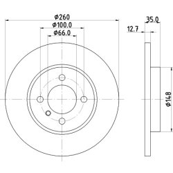Brake Disc MINTEX MDC336 OE Ref 34116752434 MINTEX