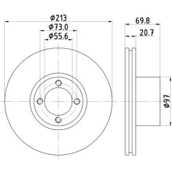 Brake Disc MINTEX MDC396 OE Ref NAM6010 MINTEX