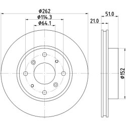 Brake Disc MINTEX MDC429 OE Ref GBD90801 MINTEX