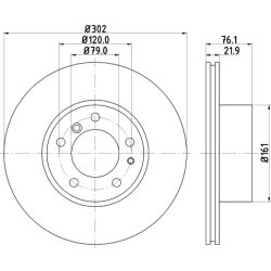Brake Disc MINTEX MDC459 OE Ref 34116756534 MINTEX