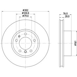 Brake Disc MINTEX MDC477 OE Ref 34111158039 MINTEX