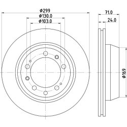 Brake Disc MINTEX MDC481 OE Ref 8A0615601B MINTEX