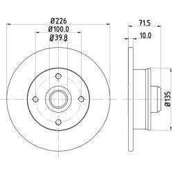 Brake Disc MINTEX MDC502 OE Ref 357615601 MINTEX