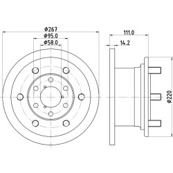 Brake Disc MINTEX MDC518 OE Ref 1904529 MINTEX