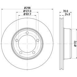 Brake Disc MINTEX MDC565 OE Ref FTC902 MINTEX