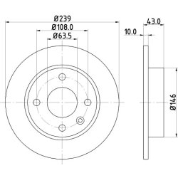 Brake Disc MINTEX MDC578 OE Ref 6191061 MINTEX