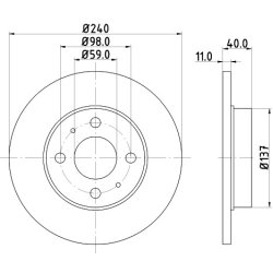 Brake Disc MINTEX MDC592 OE Ref 51866264 MINTEX