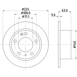 Brake Disc MINTEX MDC631 OE Ref 4246T3 MINTEX