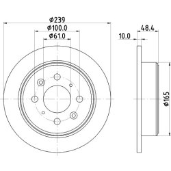 Brake Disc MINTEX MDC644 OE Ref 42510SK3305 MINTEX