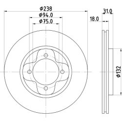 Brake Disc MINTEX MDC656 OE Ref B10733251 MINTEX