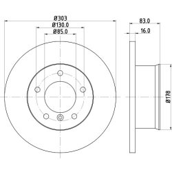 Brake Disc MINTEX MDC671 OE Ref 4614210012 MINTEX