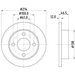 Brake Disc MINTEX MDC682 OE Ref 4020621B01 MINTEX