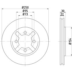 Brake Disc MINTEX MDC690 OE Ref 40206Y9503 MINTEX