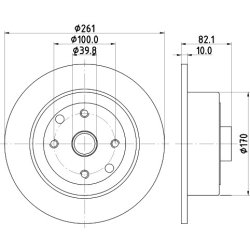 Brake Disc MINTEX MDC691 OE Ref 569204 MINTEX