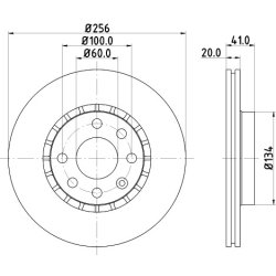 Brake Disc MINTEX MDC693 OE Ref 569010 MINTEX