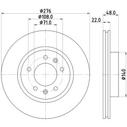 Brake Disc MINTEX MDC700 OE Ref 42460000000 MINTEX
