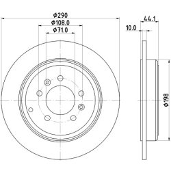 Brake Disc MINTEX MDC701 OE Ref 4246K9 MINTEX