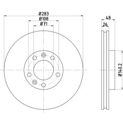 Brake Disc MINTEX MDC702