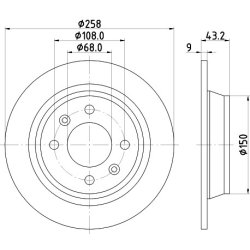 Brake Disc MINTEX MDC709 OE Ref 8951543 MINTEX