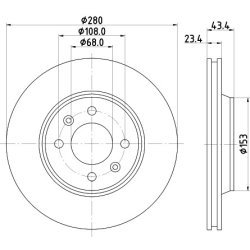 Brake Disc MINTEX MDC710 OE Ref 4002150 MINTEX