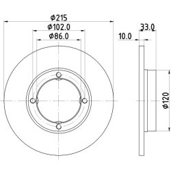Brake Disc MINTEX MDC713 OE Ref 5551182 MINTEX