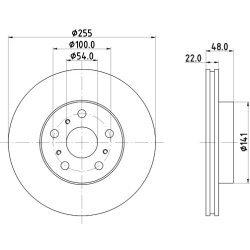 Brake Disc MINTEX MDC717 OE Ref 4351232180 MINTEX