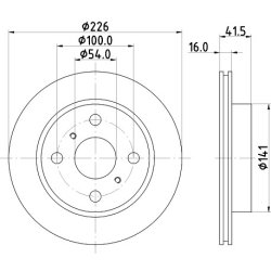 Brake Disc MINTEX MDC727 OE Ref 4351210070 MINTEX