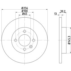 Brake Disc MINTEX MDC731 OE Ref 357615301 MINTEX