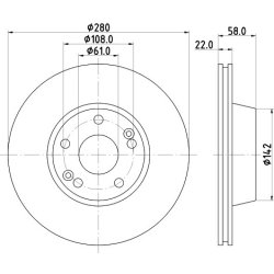 Brake Disc MINTEX MDC739 OE Ref 7700710644 MINTEX