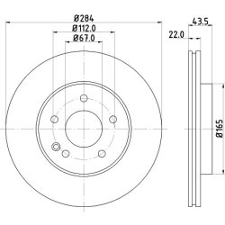 Brake Disc MINTEX MDC741 OE Ref 2024210912 MINTEX